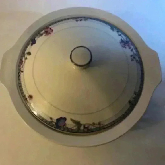 Oneida Vintage Blue Lattice 2 Quart Round Covered Casserole W/ Lid Fine Porcelai - Picture 11 of 11